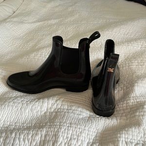 Sam Edelman glossy black rain boots